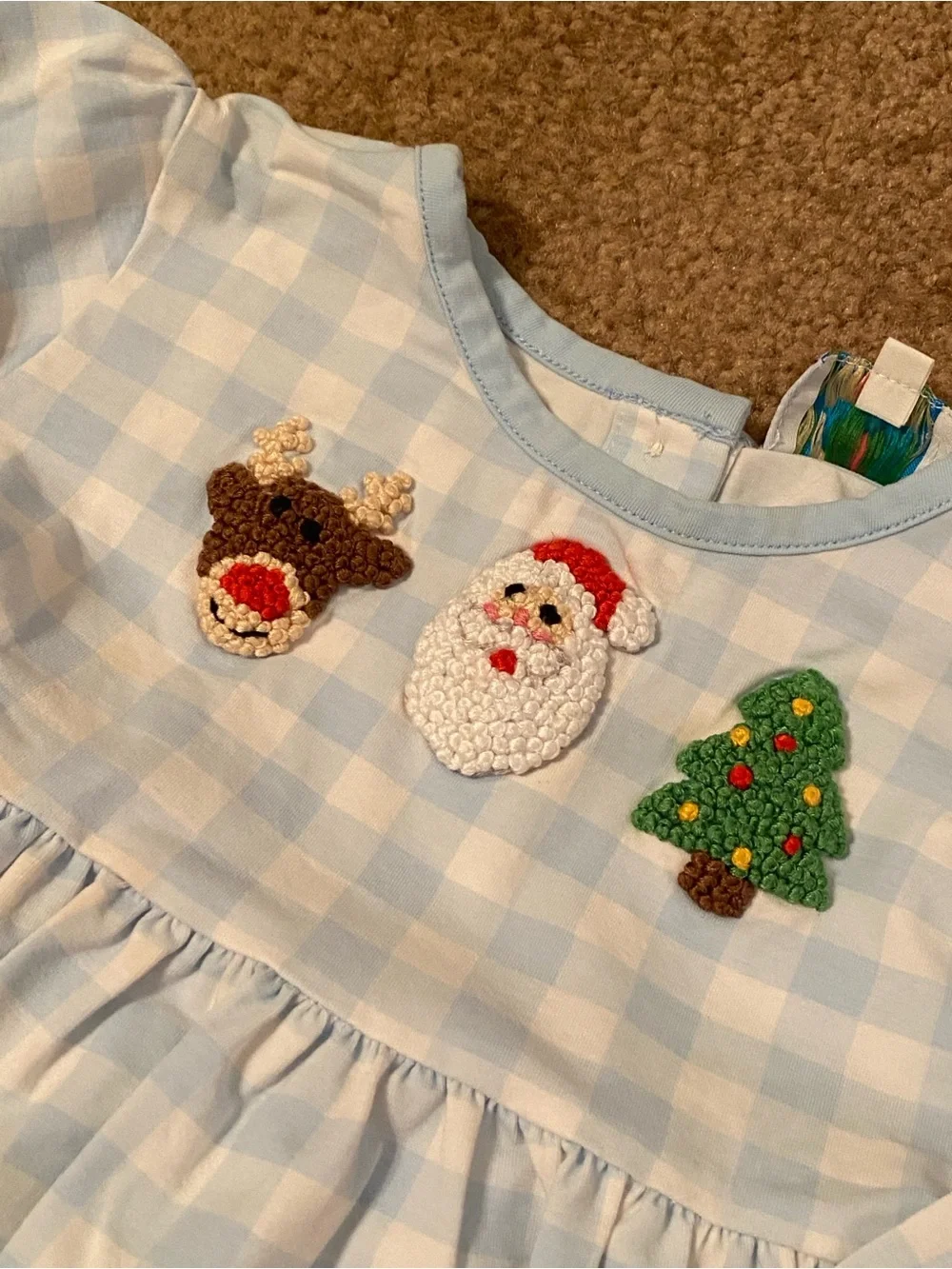 Light Blue Holiday Tunic & Leggings Set for Kids